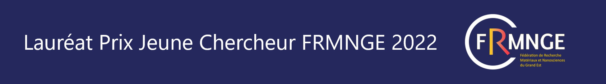 Lauréat Prix JEUNE CHERCHEUR FRMNGE 2022